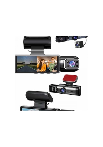1080p Full Hd Ön Ve Arka Çift Kameralı Araç İçi Video Ve Fotoğraf Kaydedici Sürüş Kamerası
