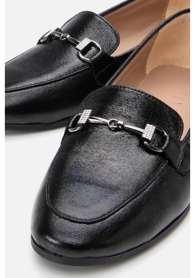 Yaya By Hotiç Kadın Siyah Tokalı Şık Klasik Loafer Siyah