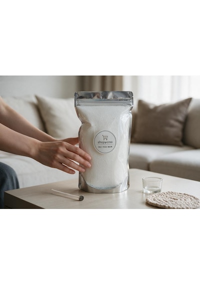 Shopycino İnci Tozu Mum 500 Gr + 30 Adet 3,5 Cm Pamuk Fitil 001 - Beyaz