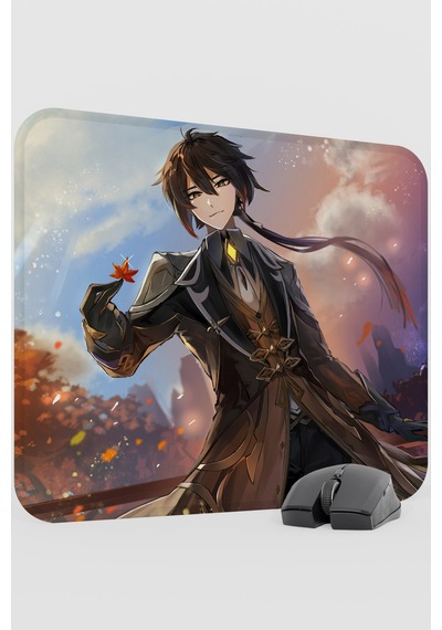 Zhongli Genshin Impact Anime Gacha V5 - 48x40 Xl Gaming Mouse Pad Fare Altlığı