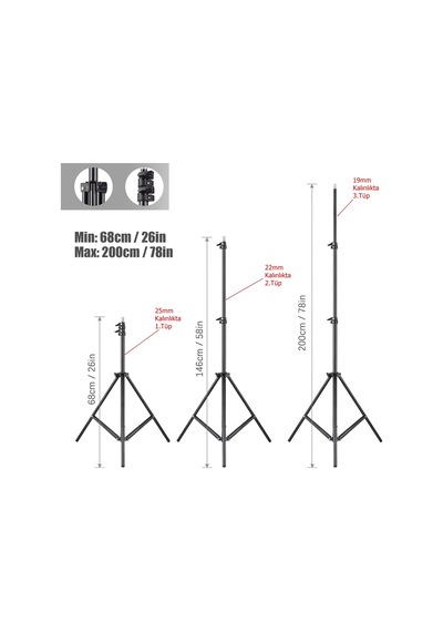 Ürün , Reklam , Stüdyo , Youtube , Vlog , Tiktok , Canlı Yayın Vb İçin 70cm Octagon Softbox Led Sürekli Işık