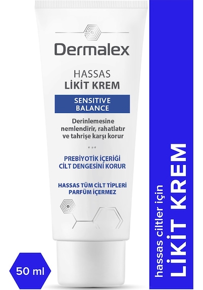 Dermalex Sensitive Nemlendirici Prebiyotik İçerikli Likit Yüz Kremi 50 ML