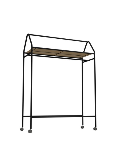 Metallica Concept Tekerlekli Home Hanger Askılık Ayaklı Askılık Siyah