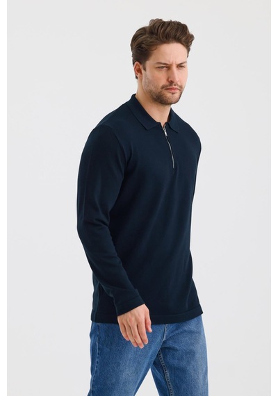 Alexander Gardi Alexandergardı Fermuarlı Polo Yaka Regular Fit Kazak E24-eze-37 001