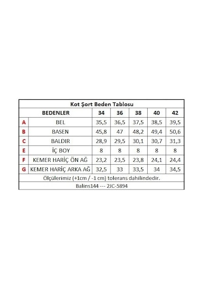 Balins Kadın Kot Şort Asit Yıka -2jc/5894.asit Yıka Siyah
