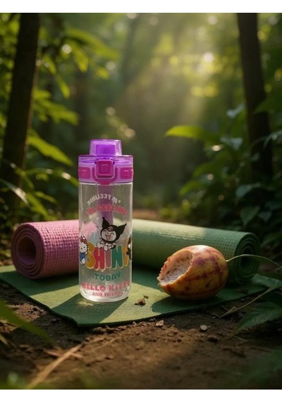Kuromi Hello Kity Ve Arkadaşları Plastik Matara 500 Ml 3421 Çok Renkli