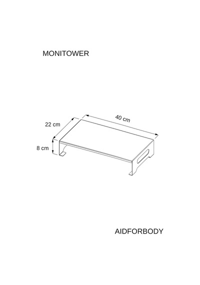 Monıtower Metal Monitör Yükseltici Stand Bej