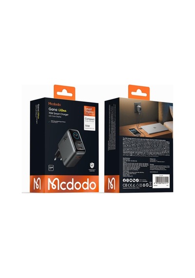 Mcdodo Ch-4190 Gana Ultra 70w Renkli Ekranlı Akıllı Şarj Adaptörü