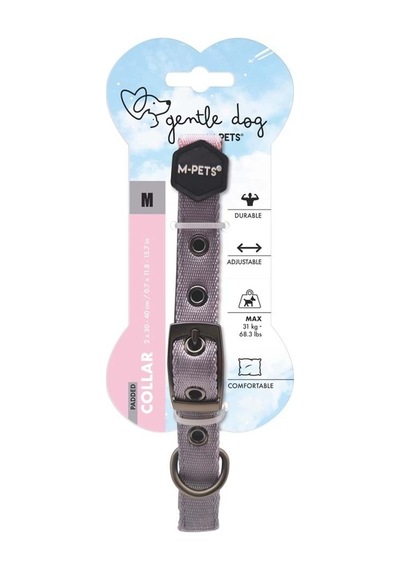 M-pets Gentle Dog Soft Boyun Tasması M Pink Çok Renkli