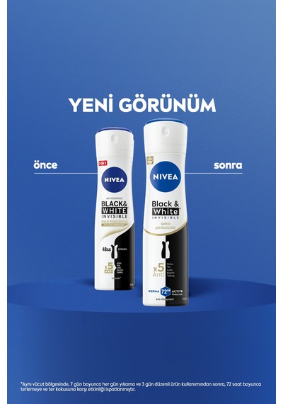 Black White Invisible İpeksi Pürüzsüzlük Kadın Deodorant Sprey 150 Ml