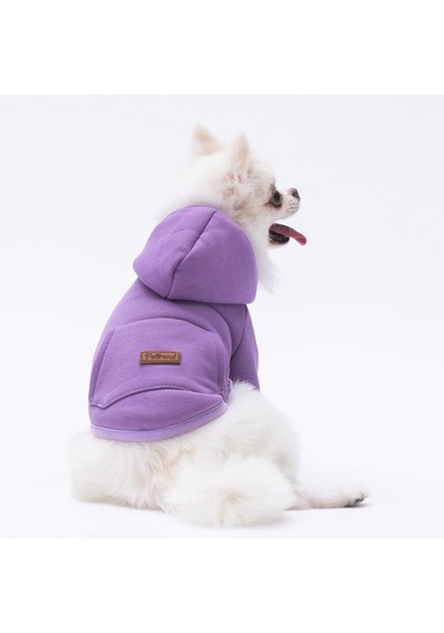 Pettrend Lila Kanguru Cepli Kedi Köpek Hoodie Sweatshirt