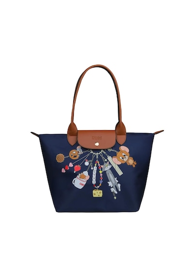 Dogo Kadın Vegan Lacivert Large El Çantası - Warner Bros Looney Tunes Tom&jerry Charms Navy Tasarım Multicolor