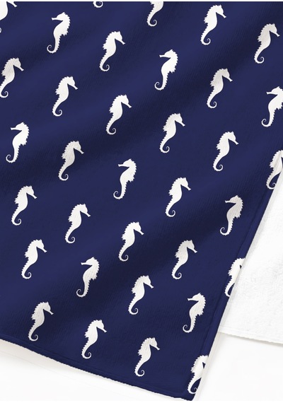 Denizatı Marine Plaj Havlu Örtüsu - Lacivert Beyaz Nautical Hızlı Kuruyan Mikrofiber Havlu Örtü Eski Şeftali