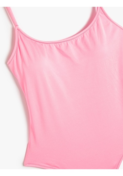 Koton Basic Mayo Askılı U Yaka Kaplı Pembe 4sak20064mm Pembe
