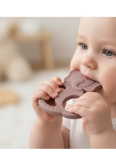 Babyjem Silikon Fil Dişlik 808 Mocca Mocca Çok Renkli