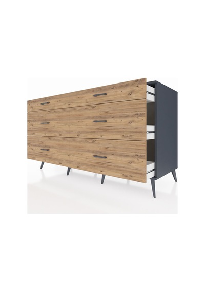 Kronos Konsol 6 Çekmeceli 176x59x99 Antrasit-antrasit/çam Antrasit-antrasit/çam Kronos Konsol 6 Çekmeceli 176x59x99 Antrasit-antrasit/çam Antrasit-antrasit/çam