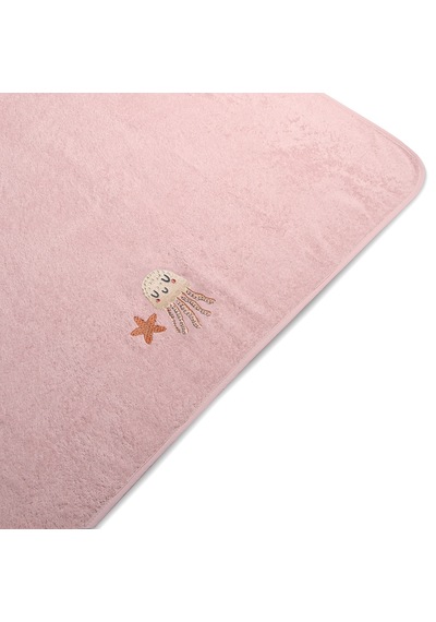 Jelly Hug Bebek Banyo Seti %100 Pamuk Denizanası Nakışlı Pudra 5 Parça