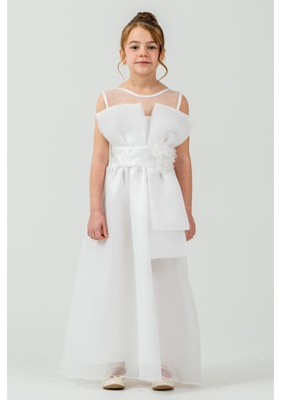 Mnk Baby & Kids Kız Çocuk Organze Tül Çiçek Ve Fiyonk Detaylı Gipe Sırtlı Prenses Abiye Elbise M00800 Beyaz Mnk Baby & Kids Kız Çocuk Organze Tül Çiçek Ve Fiyonk Detaylı Gipe Sırtlı Prenses Abiye Elbise M00800 Beyaz