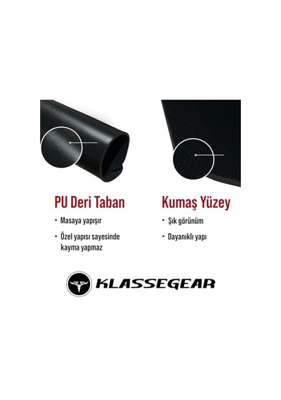 Klasse Classic Mouse Pad, 29x24 Ve 24x20 Cm Ofis Tipi, Küçük Ve Orta Boy, Kaymaz Taban, Pürüzsüz Yüzey, Baskısız Tip Masa Koruyucu, Ergonomik Mouse Ped Küçük Boy 24x20 Cm