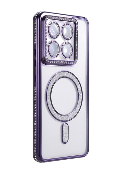 Xiaomi Mi 14t Pro Uyumlu Joke Simli Magneticsafe Kılıf - Derin Mor