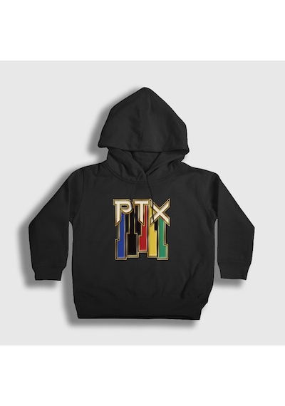 Presmono Unisex Çocuk Vintage Pentatonix Kapüşonlu Sweatshirt Siyah