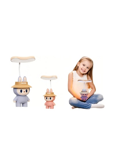 Labubu Led Komodin Masa Lambası Kahverengi