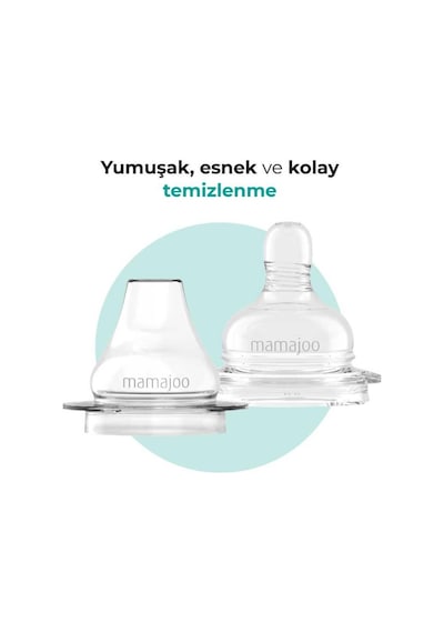 Mamajoo Kulplu Antikolik Alıştırma Biberonu 160 ml 6 Ay+ | Orta Akışlı, 2-in-1.