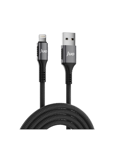 Juo JCBK122-B 12w 2.4a Usb-a To Lightning Apple Uyumlu iPhone iPad Örgülü Hızlı Şarj Ve Data Kablosu 2 M