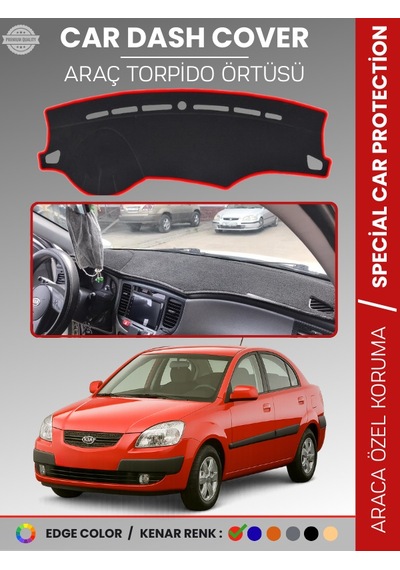 Kia Rio Pride 2005-2011 Torpido Örtüsü Ön Panel Halı Torpido Koruma Tam Uyum Araca Özel Kaymaz - 272 Stiloto
