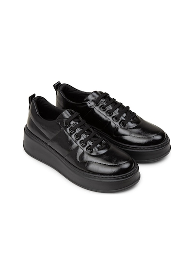 Deery Kadın Vintage Rugan Siyah Sneaker Ayakkabı - Ce483zsyhc01 Siyah