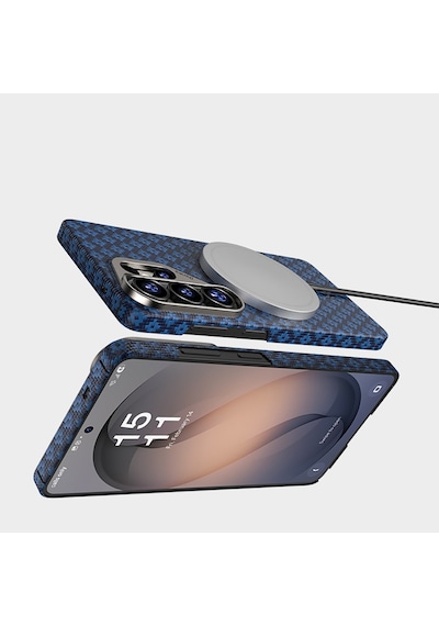 Galaxy Uyumlu S26 Ultra Uyumlu Kılıf M-safe Özellikli Benks Armorair Armorgrid Serisi Kevlar Kapak Mavi Mavi