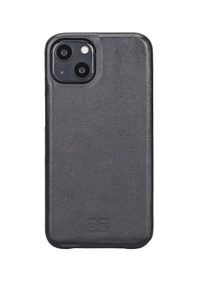 Bouletta Apple İphone 13 Uyumlu Deri Arka Kapak F360 Rst1 Siyah