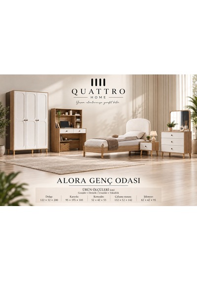 Alora Genç Odası Takımı Beyaz