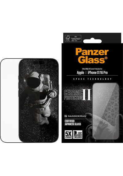 Panzerglass Apple Uyumlu iPhone 17 16 Pro Ultra wide Fit Çerçeve Aparatlı Seramik Iı Ekran Koruyucu