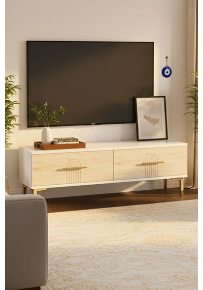 Tsa1215bt - İdatv120 Tv Stand, Tv Sehpası Beyaz - Traverten 120cm