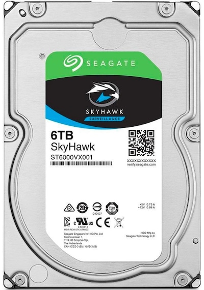 Seagate Skyhawk ST6000VX001 3.5" 6 TB 5900 RPM 256 MB SATA 3 7/24 Güvenlik HDD