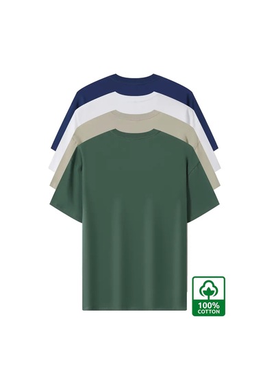 Unisex Basic Model 4'lu Tshirt Lacivert