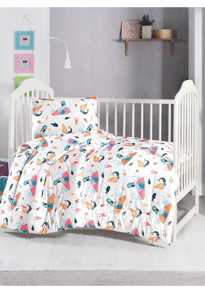 Menderes Home Lanotte Ranforce Bebe Nevresim Takımı Denizkızı
