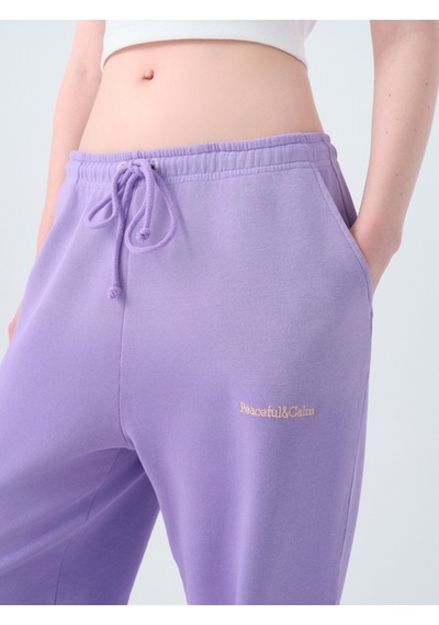 Regular Fit Kadın Eşofman Altı Mor
