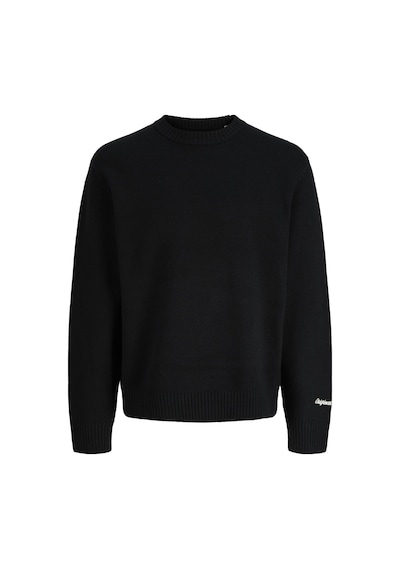 Jack & Jones Jack Jones Erkek Kol Yazılı Örgü Kazak 12282728 Siyah