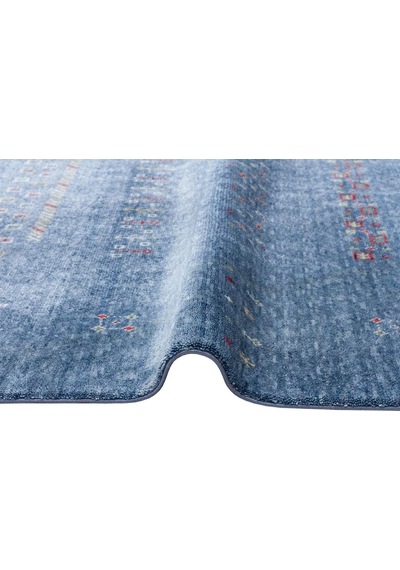 Hoom Rugs Nepal Zr 06 Bambu Viskon Mavi Modern Uşak Desenli Halı Mavi