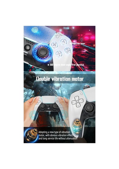 P4 Plus Bluetooth Titreşimli Ps4/ps5 Uyumlu Pc Telefon Joystick Kablosuz Oyun Kolu Çok Renkli