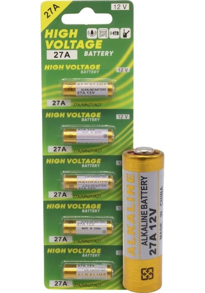 Ayt Powermaster 27a 12 Volt İnce Alarm Kumandası Pili 5'li Paket