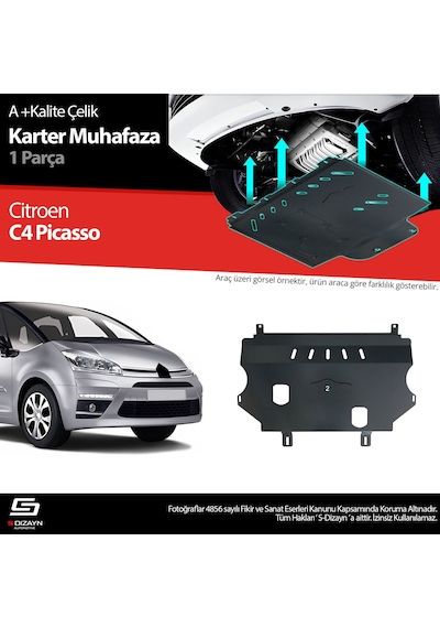 S-dizayn Citroen C4 Picasso Çelik Karter Muhafaza 2006-2013 A+ Kalite