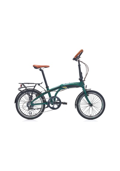 Carraro Flexi Comfort V Fren 8 Vites 20 Jant Katlanır Bisiklet Koyu Yeşil Parlak Siyah 32 Kadro Çok Renkli