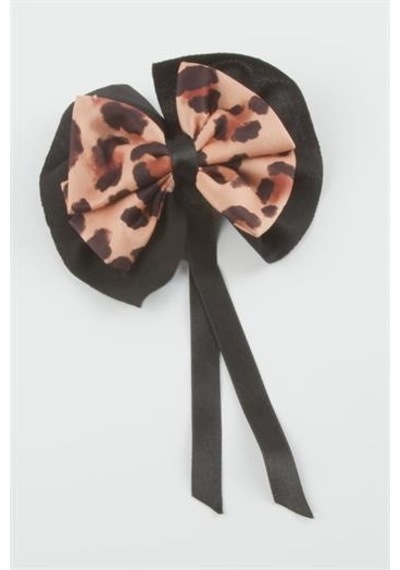 Leopar Desenli Kurdale Otomatik Toka 15 Cm Siyah