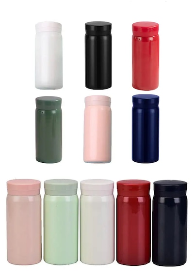 Minimo Mini Termos Paslanmaz Çelik Su Termos, Kaliteli Vakum Termos 200 Ml Siyah
