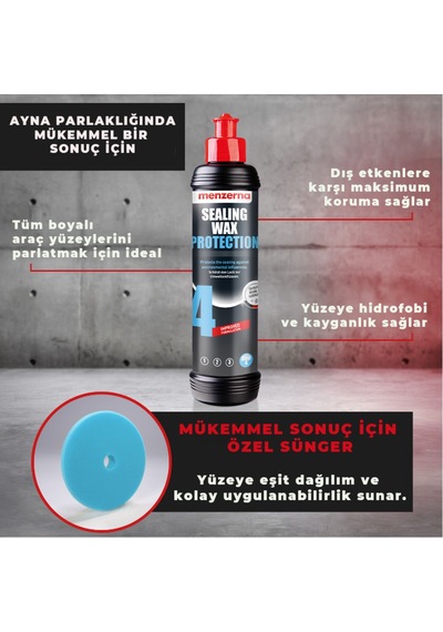 Menzerna Yeni Sealing Wax Protection Boya Koruma Cila - 1 Lt Derin Parlaklık & Maksimum Koruma