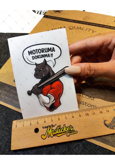 Wrn35 Motoruma Dokunma Kizgin Pitbull Sticker