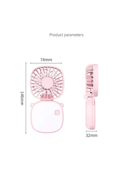 Volkano Katlanır Aynalı Mini Fan Pembe Vk-200 Vk-200 Pem